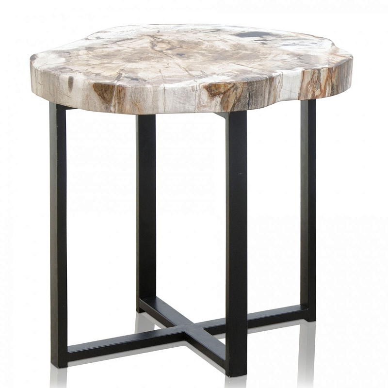 PETRIFIED WOOD COFFEETABLE S Окаменелое дерево Черный PETRIFIED WOOD COFFEETABLE S Окаменелое дерево Черный в Тюмени | Loft Concept