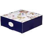 Ваза фарфоровая круглая на ножке с рисунком цветов Garden Whisper Porcelain Set  варинант исполнения - 2 | Loft Concept в Тюмени