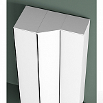 Шкаф-пенал белый с зеркальной дверцей Strict Lines варинант исполнения - 4 | Loft Concept в Тюмени