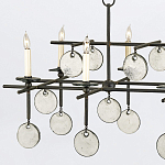 Люстра подвесная с 8-ю лампами и стеклянными круглыми подвесками Currey & Company варинант исполнения - 7 | Loft Concept в Тюмени