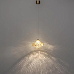 Подвесной светильник с плафоном из фактурного светло-янтарного стекла Light Ensemble варинант исполнения - 4 | Loft Concept в Тюмени