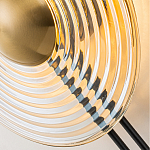 Бра с янтарным стеклянным диском и золотистыми акцентами Savio Glass Disc варинант исполнения - 6 | Loft Concept в Тюмени