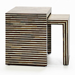 Комплект приставных столиков Stripes Set of tables Beige варинант исполнения - 1 | Loft Concept в Тюмени