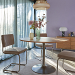 Круглый обеденный стол на одной ножке Remo Round Dining Table варинант исполнения - 6 | Loft Concept в Тюмени