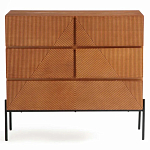 Комод с геометрическим рисунком на ящиках Anders Dark Wood варинант исполнения - 2 | Loft Concept в Тюмени