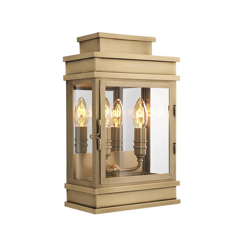 Бра Eichholtz Wall Lamp Linley S Латунь Античная полированная Прозрачный (Transparent) Бра Eichholtz Wall Lamp Linley S Латунь Античная полированная Прозрачный (Transparent) в Тюмени | Loft Concept