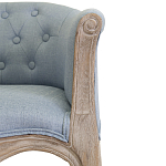 Кресло низкое в стиле прованс Louis French Armchair light blue flax варинант исполнения - 4 | Loft Concept в Тюмени