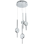Люстра с 4-мя плафонами из хрустального шара Crystal Bubbles Chrome Hanging Lamp варинант исполнения - 1 | Loft Concept в Тюмени