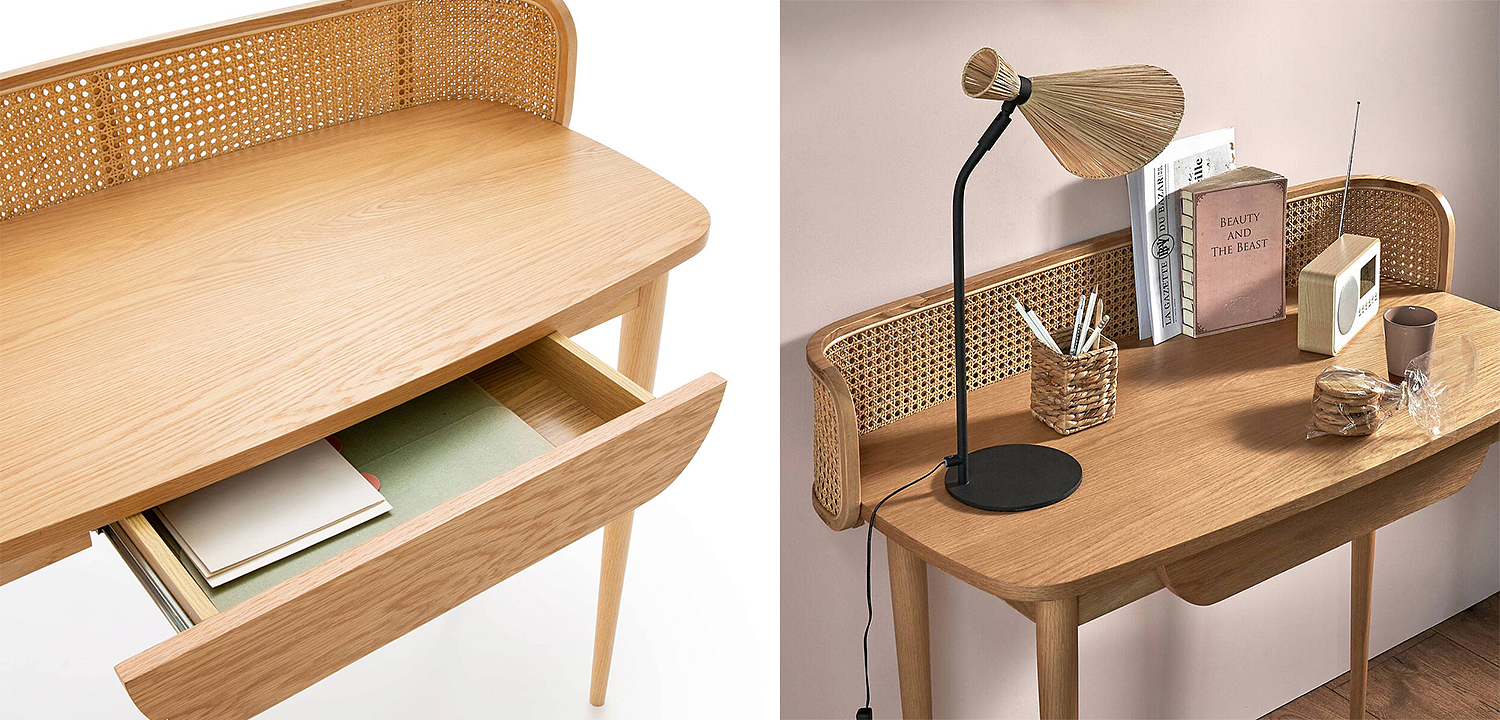 Рабочий стол Morten Wicker Table Рабочий стол Morten Wicker Table - Loft-Concept в Тюмени