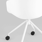 Офисное кресло из пластика с мягким сиденьем Eggshell Grey варинант исполнения - 8 | Loft Concept в Тюмени