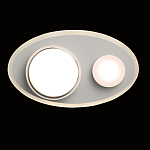 Бра овальной формы белого цвета с 2-мя лампами Lunar Pebbles варинант исполнения - 4 | Loft Concept в Тюмени