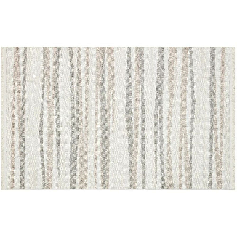 Ковер из полиэстера с узором Light Zebra Белый Бежевый в Тюмени | Loft Concept 