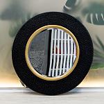 Зеркало в черной фактурной раме с золотым кантом Summon the Light варинант исполнения - 8 | Loft Concept в Тюмени