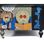 Кресло "Умный Умник" Rick and Morty graffiti chair натуральная кожа  варинант исполнения - 6 | Loft Concept в Тюмени