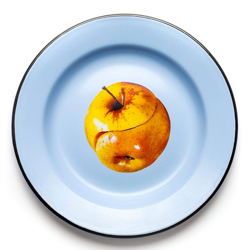 Тарелка Seletti Apple Голубой Коричневый в Тюмени | Loft Concept 