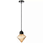 Подвесной светильник с янтарным рельефным плафоном Lamp with Frozen Glass Effect варинант исполнения - 1 | Loft Concept в Тюмени