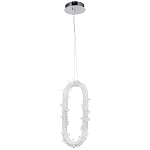 Подвесной светильник овальной формы с декором кристаллы Gilbertine Oval Crystals Hanging Lamp варинант исполнения - 2 | Loft Concept в Тюмени