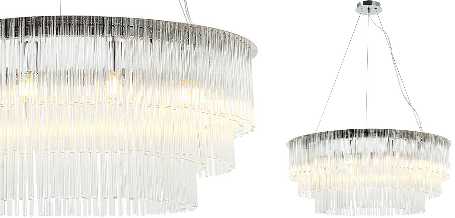 Люстра Harrison Chandelier chrome 12 lamp Люстра Harrison Chandelier chrome 12 lamp - Loft-Concept в Тюмени