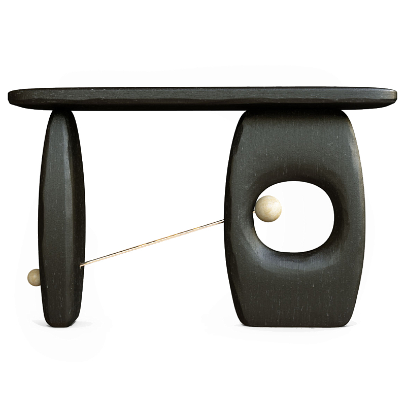 Консоль Lusitania Латунь Черный матовый в Тюмени | Loft Concept 