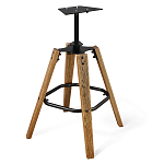 Барный стул со спинкой на 4-х коричневых ножках Черный Велюр Ava Charm варинант исполнения - 4 | Loft Concept в Тюмени