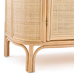 Длинный комод из ротанга с дверцами и ящиками Simone Rattan Chest of Drawers варинант исполнения - 7 | Loft Concept в Тюмени