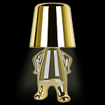 Настольная лампа фигурная золотого цвета с гладким абажуром Высота 19 см Sophia варинант исполнения - 1 | Loft Concept в Тюмени