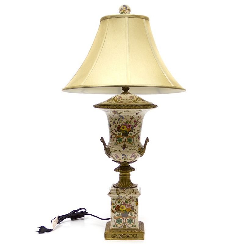 Настольная лампа Pedestal Lamp Белый Бронза Бежевый в Тюмени | Loft Concept 