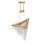 Люстра золотого цвета в форме галочки с каскадом длинных прозрачных трубок Eurofase варинант исполнения - 5 | Loft Concept в Тюмени