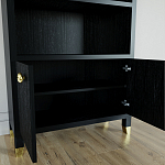 Книжный Стеллаж Elsa Dreams Black с задней стенкой варинант исполнения - 3 | Loft Concept в Тюмени