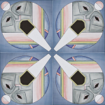 Плитка дизайнерская с узором Маска варинант исполнения - 1 | Loft Concept в Тюмени