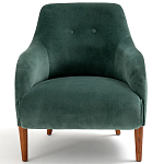 Кресло велюровое темно-зеленого цвета Diaspro Green Armchair варинант исполнения - 2 | Loft Concept в Тюмени