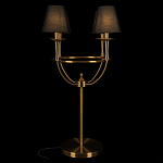 Настольная лампа на металлическом основании бронзового цвета с 4-мя черными конусовидными абажурами Dignity варинант исполнения - 2 | Loft Concept в Тюмени