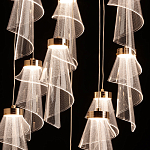 Люстра каскадная с 10-ю прозрачными плафонами Wave Line варинант исполнения - 5 | Loft Concept в Тюмени