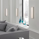 Бра прямоугольное в серебрянном цвете с ажурной решеткой Feiss варинант исполнения - 3 | Loft Concept в Тюмени