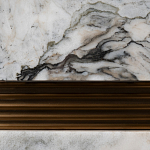 Тумба под телевизор с мраморной столешницей Uniqueness Marble варинант исполнения - 4 | Loft Concept в Тюмени