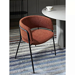Стул полукруглый мягкий с буклированной обивкой Chair with Boucle Upholstery варинант исполнения - 2 | Loft Concept в Тюмени