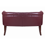 Диван из натуральной кожи на 4-х деревянных ножках из массива бука Chloe Leather Seating vine варинант исполнения - 3 | Loft Concept в Тюмени