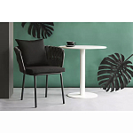 Стул мягкий с декором в виде плетеных лент на спинке и подлокотниках Semicircular Chair Decorated with Ribbons варинант исполнения - 5 | Loft Concept в Тюмени