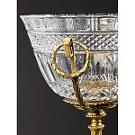 Чаша из рельефного стекла прозрачного цвета на бронзовой подставке Eden Garden варинант исполнения - 5 | Loft Concept в Тюмени