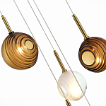 Люстра светодиодная с сферическими стеклянными плафонами Splatter варинант исполнения - 4 | Loft Concept в Тюмени