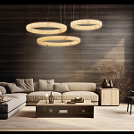 Люстра с 3-мя кольцами из натурального камня Minerals of Light варинант исполнения - 3 | Loft Concept в Тюмени