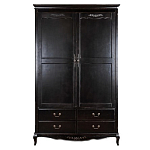 Шкаф черный с двумя дверцами и 4-мя ящиками Vintage  варинант исполнения - 1 | Loft Concept в Тюмени