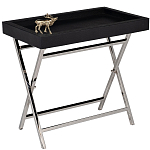 Стол сервировочный кожаный с декором в виде золотистой фигуркой лося Embodiment of Style варинант исполнения - 1 | Loft Concept в Тюмени