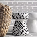 Дизайнерский журнальный стол белый в чёрный горох Gefan варинант исполнения - 1 | Loft Concept в Тюмени