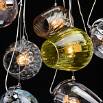 Люстра каскадная с 9-ю разноцветными стеклянными плафонами Kaleido варинант исполнения - 13 | Loft Concept в Тюмени