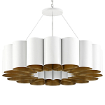 Люстра круглая фактурная в сочетании белого и золотого цвета Wide Stripes of Ribbon варинант исполнения - 4 | Loft Concept в Тюмени