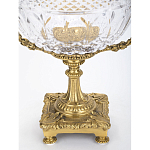 Чаша из рельефного стекла прозрачного цвета на бронзовой подставке Eden Garden варинант исполнения - 3 | Loft Concept в Тюмени