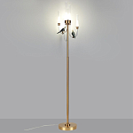 Торшер с 2-мя фигурками птиц на изогнутых прозрачных трубках Ganthea варинант исполнения - 2 | Loft Concept в Тюмени