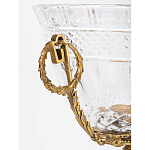 Чаша из рельефного стекла прозрачного цвета на бронзовой подставке Eden Garden варинант исполнения - 2 | Loft Concept в Тюмени