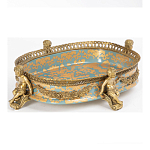 Чаша с орнаментом на ножках в виде бронзовых ангелов Eden Garden варинант исполнения - 2 | Loft Concept в Тюмени